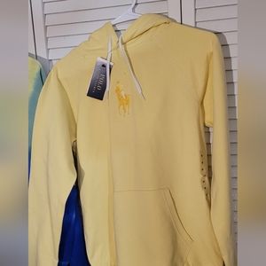 Womens Polo Ralph Lauren Yellow Hoodie Sweater